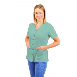 T03 Nurses Tunic Sweetheart Neckline Eau De Nil T03-EDN