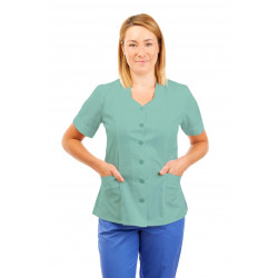 T03 Nurses Tunic Sweetheart Neckline Eau De Nil T03-EDN