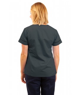 T05 Nursing Uniforms Fitted Scrub V Neck Grey T05-SIL