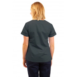 T05 Nursing Uniforms Fitted Scrub V Neck Grey T05-SIL
