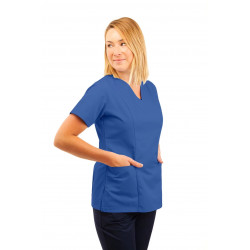 T05 Nursing Uniforms Fitted Scrub V Neck Hospital Blue T05-HBL