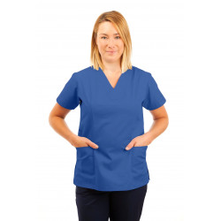 T05 Nursing Uniforms Fitted Scrub V Neck Hospital Blue T05-HBL