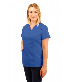 T05 Nursing Uniforms Fitted Scrub V Neck Hospital Blue T05-HBL