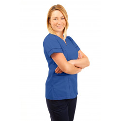 T05 Nursing Uniforms Fitted Scrub V Neck Hospital Blue T05-HBL