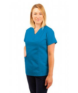 T05 Nursing Uniforms Fitted Scrub V Neck Kingfisher T05-KI