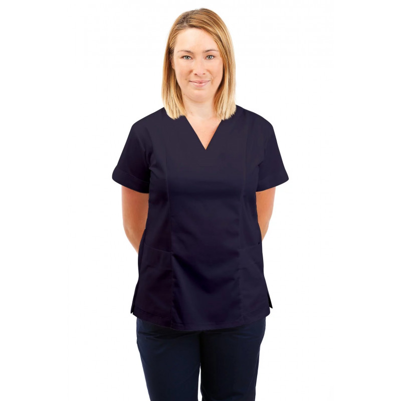 T05 Nursing Uniforms Fitted Scrub V Neck Navy T05-NAV