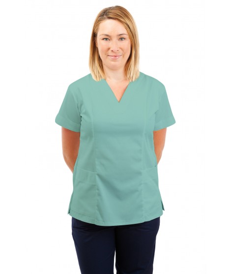 T05 Nursing Uniforms Fitted Scrub V Neck Eau De Nil T05-EDN