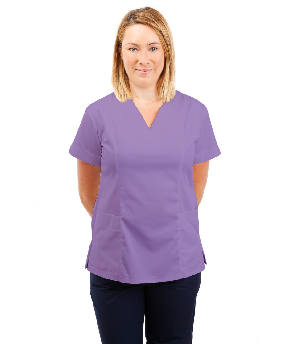 T05 Nursing Uniforms Fitted Scrub V Neck Lilac T05-NLI