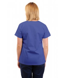 T05 Nursing Uniforms Fitted Scrub V Neck Metro Blue T05-MET