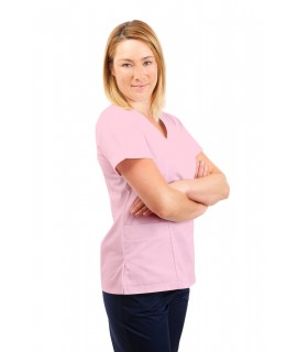 T05 Nursing Uniforms Fitted Scrub V Neck Pink T05-LPI