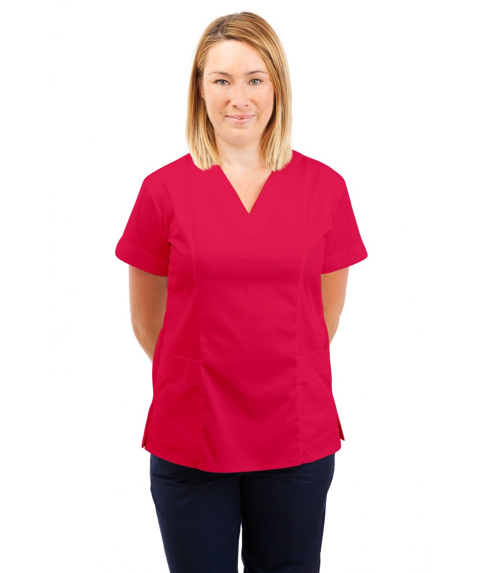 T05 Nursing Uniforms Fitted Scrub V Neck Rosita T05-ROS