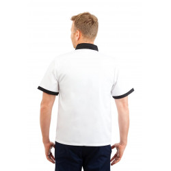 CH10 : Chefs Jacket Short Sleeve Black Trim CH10