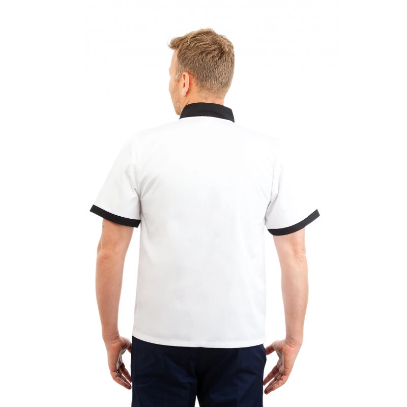 CH10 : Chefs Jacket Short Sleeve Black Trim CH10