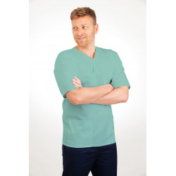 T21 Nursing Uniforms Top V Neck Male Eau De Nil T21-EDN