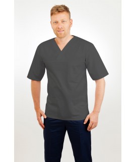 T21 Nursing Uniforms Top V Neck Male Grey T21-SIL