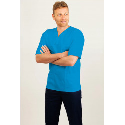 T21 Nursing Uniforms Top V Neck Male Kingfisher T21-KI