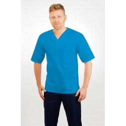 T21 Nursing Uniforms Top V Neck Male Kingfisher T21-KI