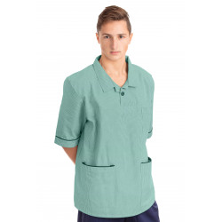 T22 Nurses Top Revere Collar Male Eau De Nil T22-EDN