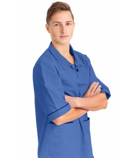 T22 Nurses Top Revere Collar Male Hospital Blue T22-HBL