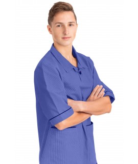 T22 Nurses Top Revere Collar Male Metro Blue T22-MET