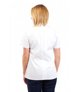 White - Nurses Uniform Tunic Revere Collar T01 T01