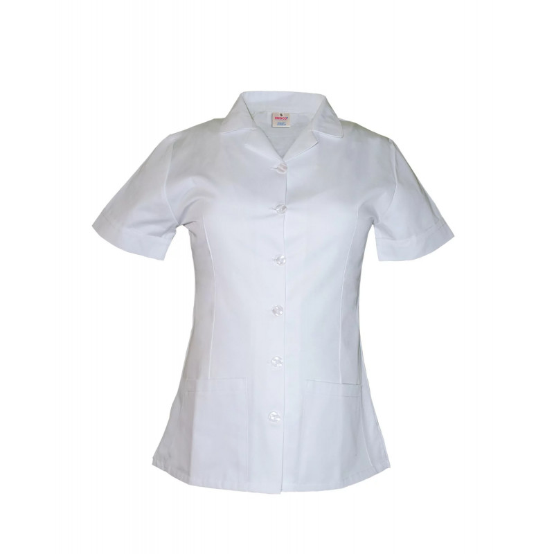 White - Nurses Uniform Tunic Revere Collar T01 Marymount Hospital Staff Nurse T01