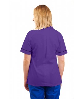 T01 Nurses Uniform Tunic Revere Collar Purple T01-PUR