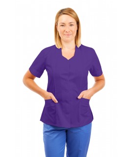 T03 Nurses Tunic Sweetheart Neckline Purple T03-PUR