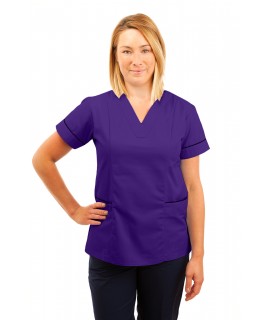 T05 Nursing Uniforms Fitted Scrub V Neck Purple T05-PUR