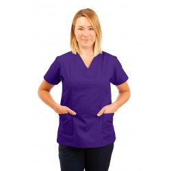 T05 Nursing Uniforms Fitted Scrub V Neck Purple T05-PUR