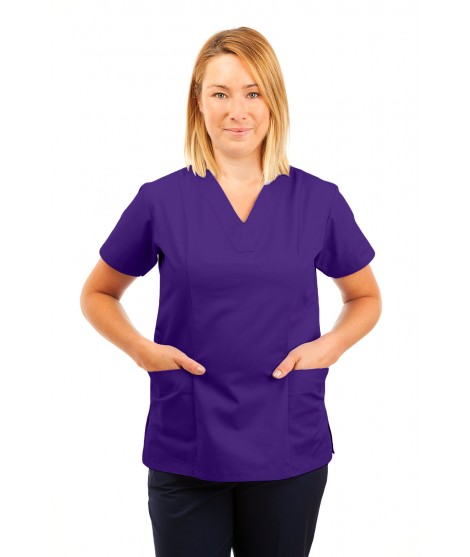 T05 Nursing Uniforms Fitted Scrub V Neck Purple T05-PUR