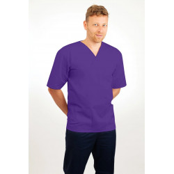 T21 Nursing Uniforms Top V Neck Male Purple T21-PUR