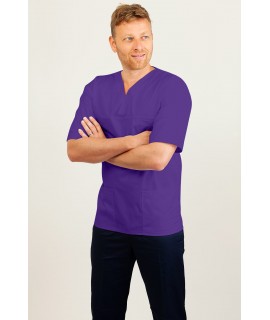 T21 Nursing Uniforms Top V Neck Male Purple T21-PUR