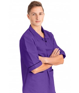T22 Nurses Top Revere Collar Male Purple T22-PUR