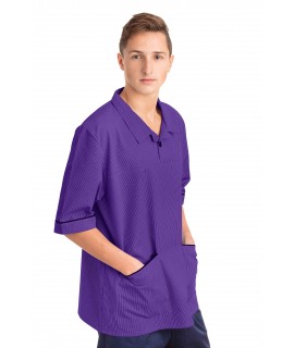 T22 Nurses Top Revere Collar Male Purple T22-PUR