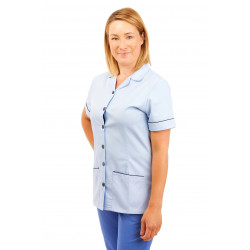 T01 Sky Blue - Nurses Uniform Tunic Revere Collar T01