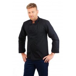 SONAS CH30: Long Sleeve Chef Jacket Black SONAS-CH30-BLACK