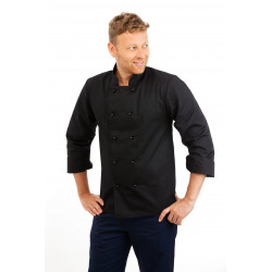 SONAS CH30: Long Sleeve Chef Jacket Black SONAS-CH30-BLACK