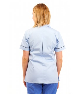 T01 Sky Blue - Nurses Uniform Tunic Revere Collar T01