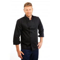 SONAS CH30: Long Sleeve Chef Jacket Black SONAS-CH30-BLACK