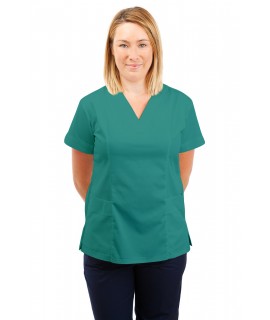 T05 Nursing Uniforms Fitted Scrub V Neck Aqua T05-AQU