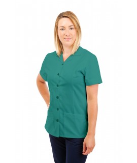 T01 Nurses Uniform Tunic Revere Collar Aqua T01-AQU
