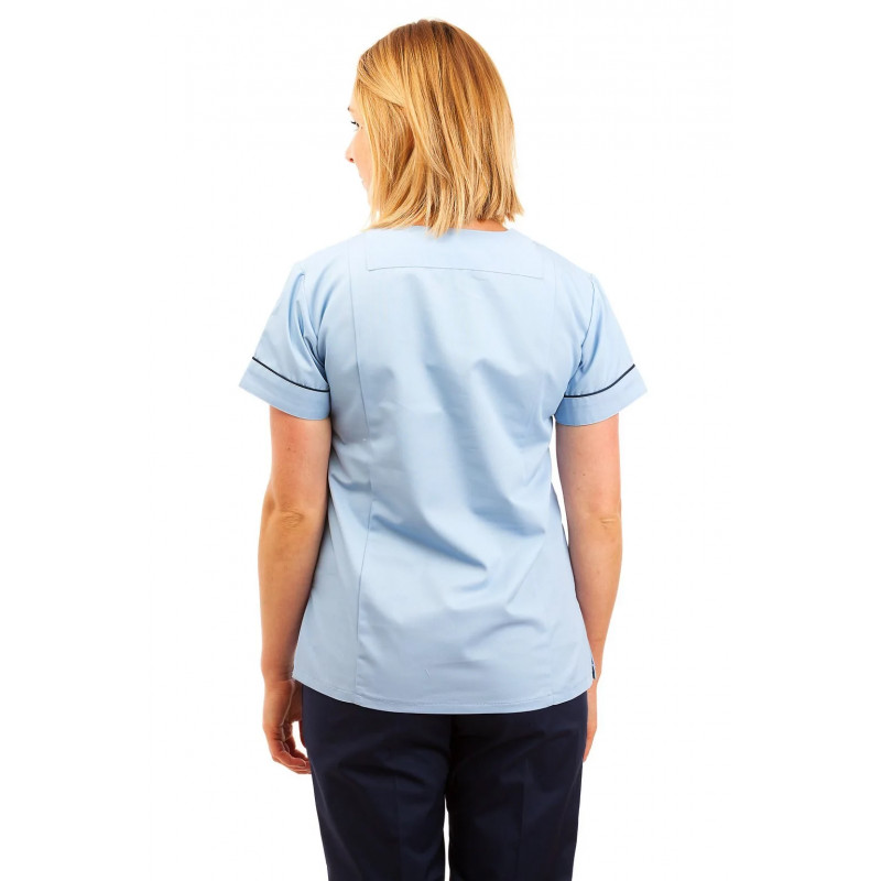 T05 Sky Blue - Nursing Uniforms Fitted Scrub V Neck T05-SKY