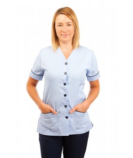 T02 Sky Blue - Nurses Uniform V Neck T02